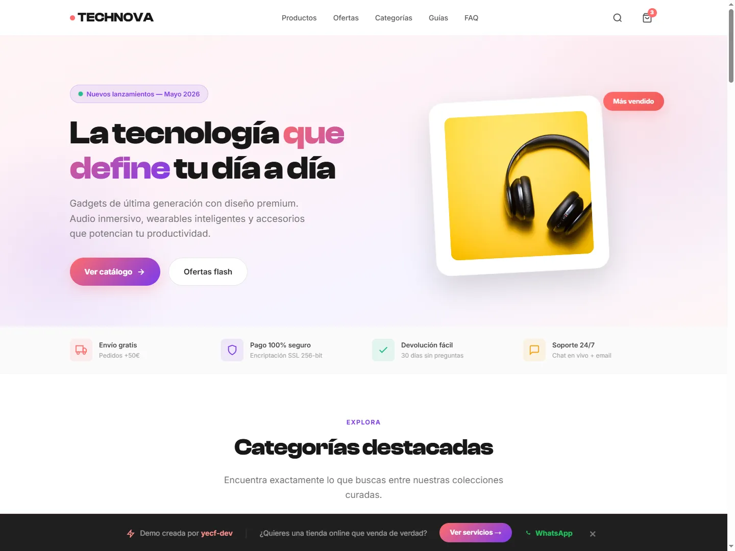 Captura demo Tienda Online — sector E-commerce